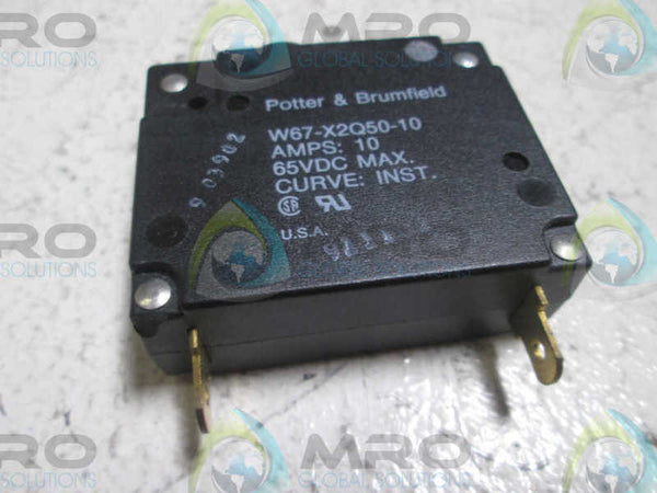 POTTER & BRUMFIELD W67-X2Q50-10 CIRCUIT BREAKER  NSMP