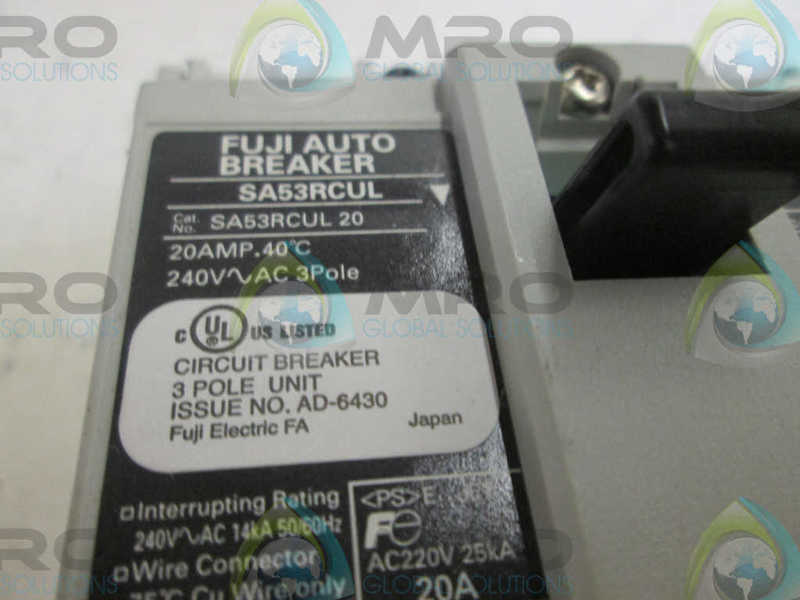 FUJI SA53RCUL CIRCUIT BREAKER  UNMP