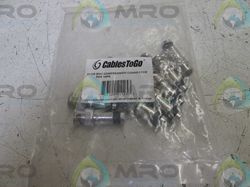 CABLESTOGO 41125 (LOT OF 10) RG6 BNC CONNECTOR  NSMP