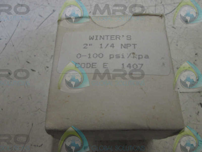 WINTER'S 2" 1/4 NPT 0-100 PSI GAUGE  NSMP