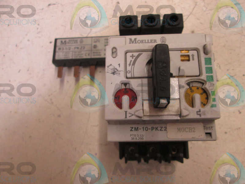 MOELLER ZM-10-PKZ2 W/ B3,1/2-PKZ2 W/ BK50/3-PKZ2 MOTOR PROTECTOR  UNMP
