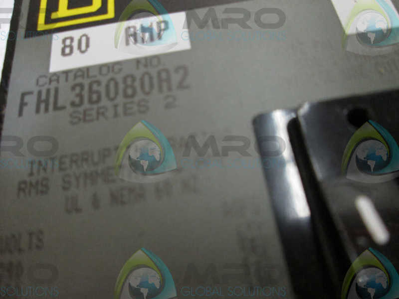 SQUARE D FHL36080A2 CIRCUIT BREAKER  NSMP
