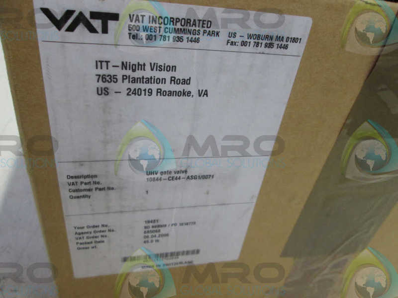 VAT 10844-CE44-ASG1/0071 A-685068 *NEW IN BOX*