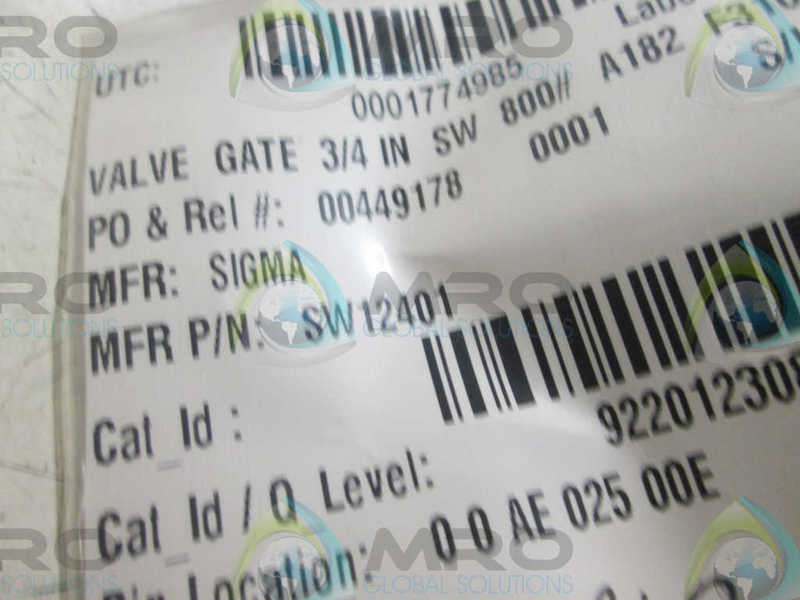 SIGMA SW12401 VALVE  NSNP