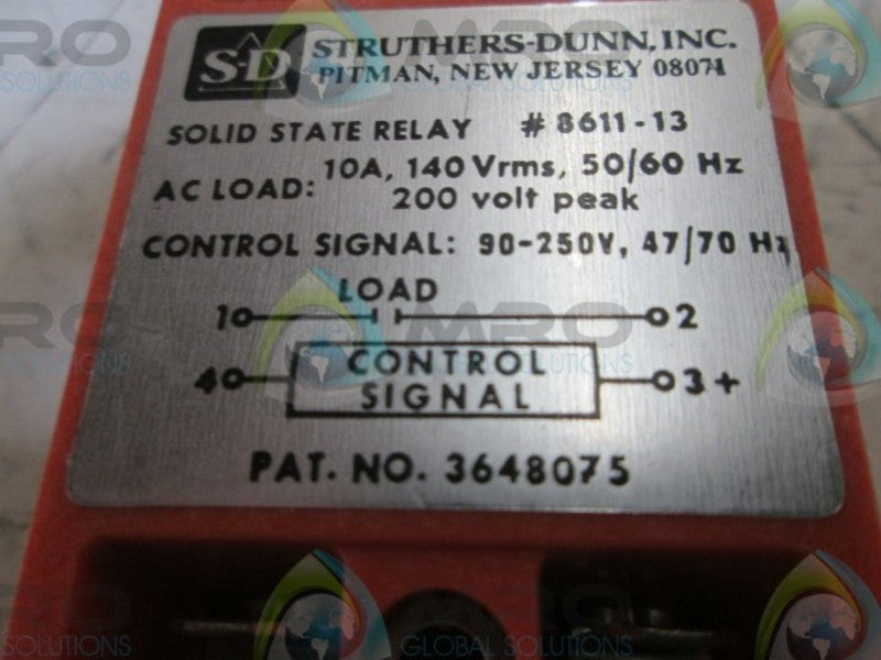 STRUTHERS-DUNN 8611-13 SOLID STATE RELAY  NSMP