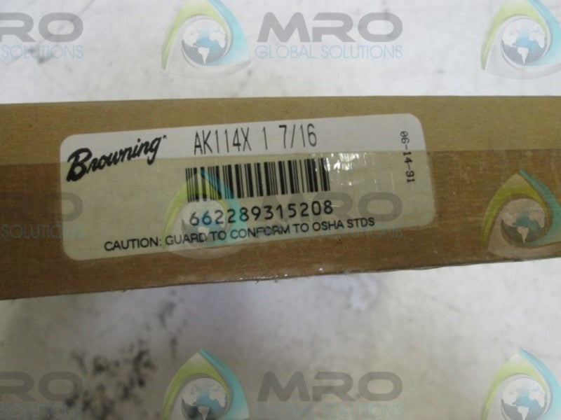 BROWNING 1027556 AK114 V-BELT PULLEY 1-7/16"  NSMP