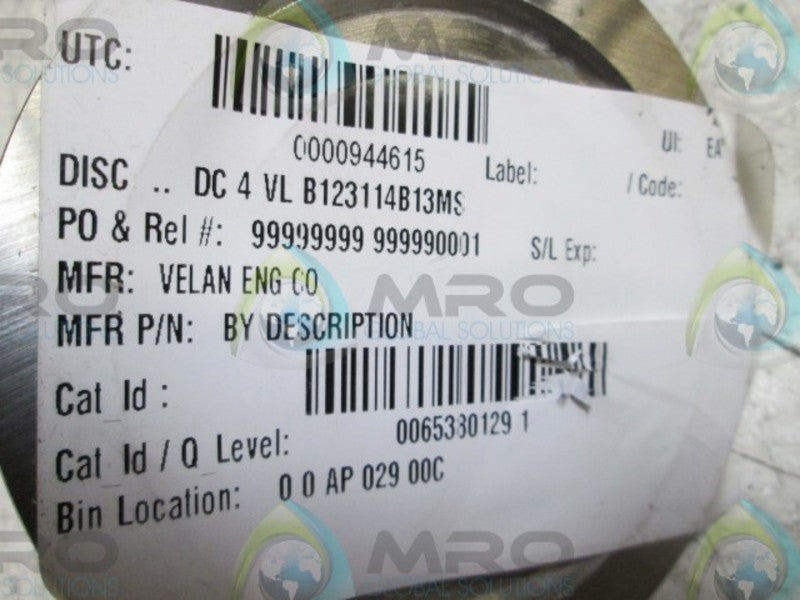 VELAN B123114B13MS DISC  UNMP