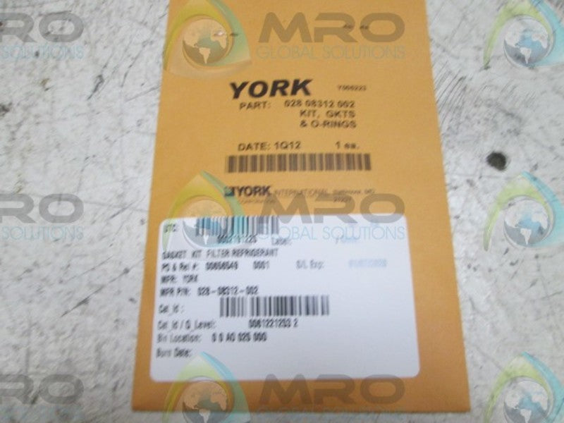 YORK 028-08312-002 KIT, GASKETS, AND O-RINGS  NSNP