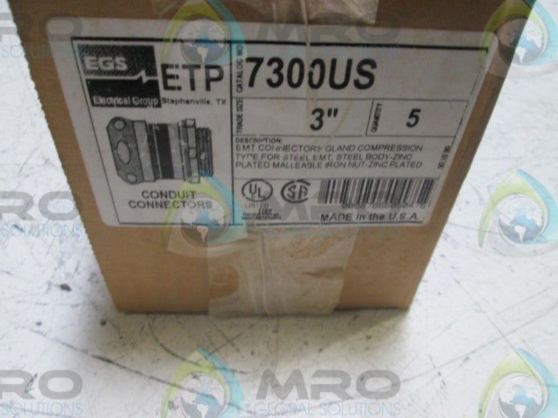 LOT OF 5 EGS 7300US CODUIT CONNECTORS  NSMP