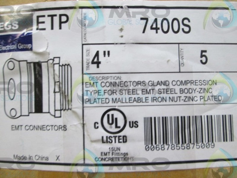 LOT OF 3 EGS 7400S COMPRESSION CONNECTOR  NSMP