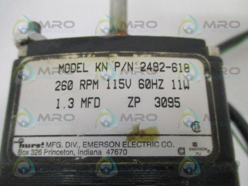 EMERSON 2492-618 GEAR MOTOR 115V 260RPM  UNMP