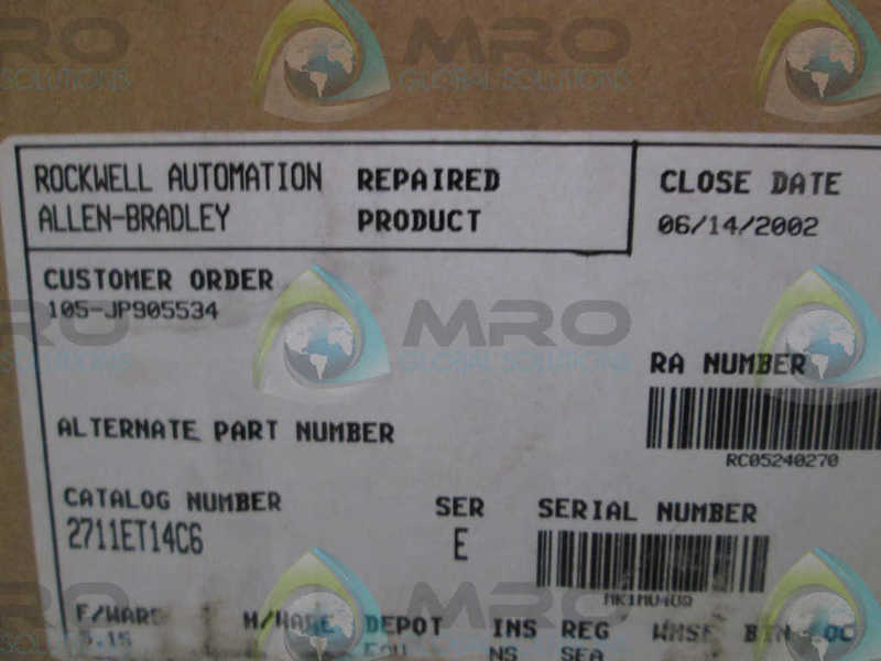 INDUSTRIAL SPARE PART 2711E-T14C6 SER. E F/W 5.15  REMANUFACTURED