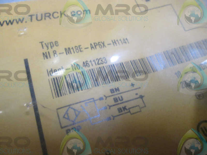 TURCK NI8-M18E-AP6X-H1141 METAL BARREL WITH CONNECTOR * NEW IN A FACTORY BAG *