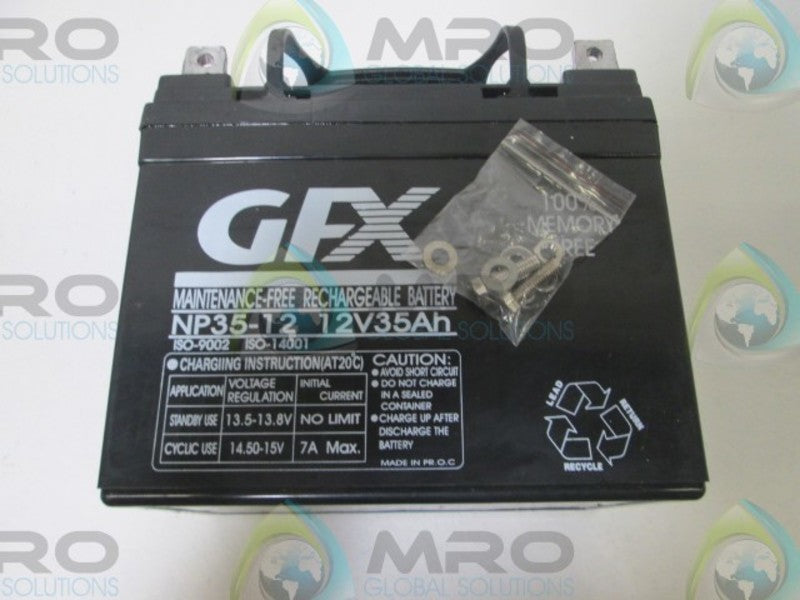 LOT OF 2 GFX GF-NP35-12 RECHARGEABLE BATTERY NSMP