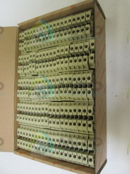 LOT OF 100 WEIDMULLER SAK-4/EN TERMINAL BLOCK NSMP