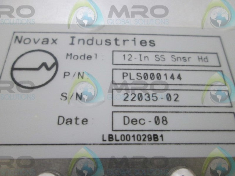 NOVAX INDUSTRIES PLS000144 SENSOR HEAD  NSNP