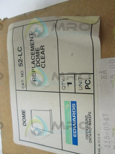 EDWARDS 52-LC CLEAR LENS  NSMP