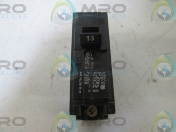 SIEMENS QP115 CIRCUIT BREAKER  UNMP