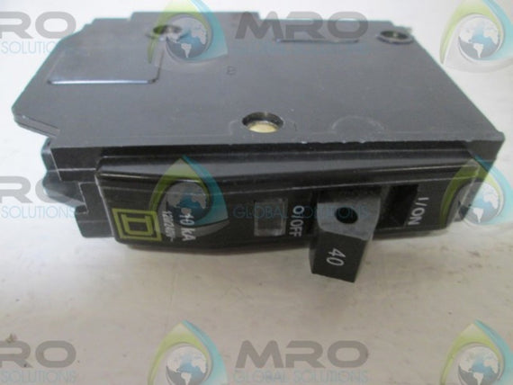 SQUARE D QOB140 CIRCUIT BREAKER * USED *