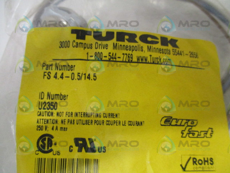 TURCK FS4.4-0.5/14.5 EUROFAST RECEPTACLE * NEW IN FACTORY BAG *