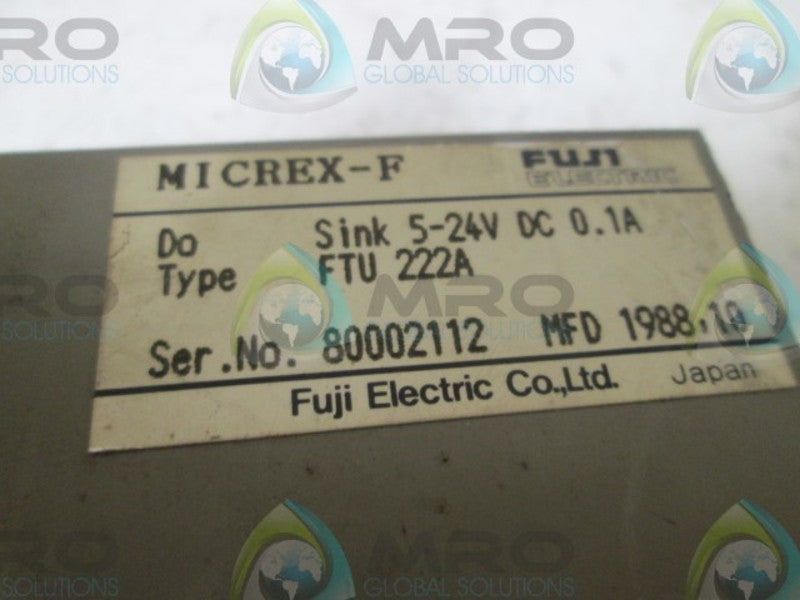 FUJI FTU 222A MICREX-F TRANSISTOR OUTPUT MODULE  UNMP