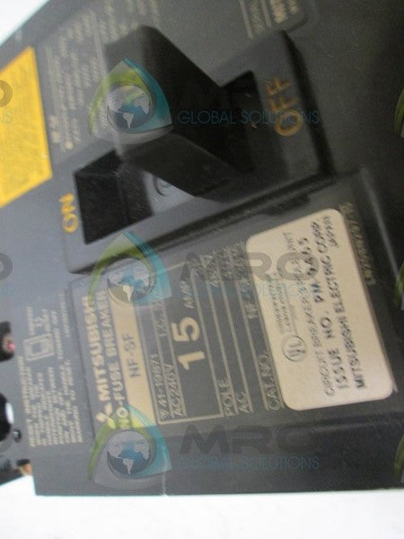 MITSUBISHI NF-SF 15 AMP CIRCUIT BREAKER  UNMP