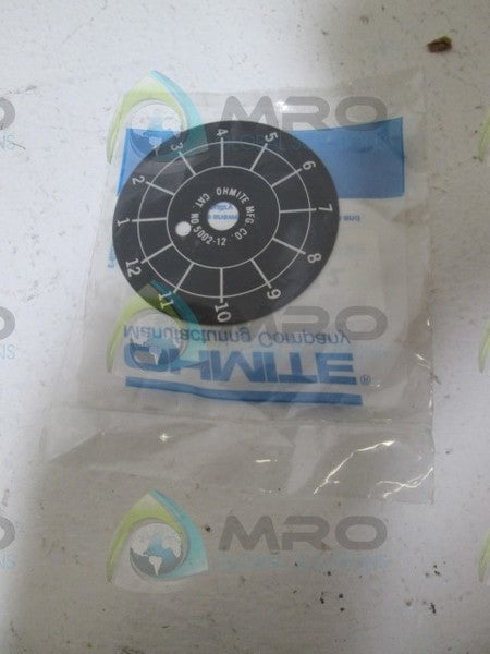 OHMITE 5002-12E DIAL PLATE  NSMP