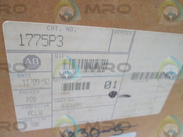 ALLEN BRADLEY 1775-P3 POWER SUPPLY  NSMP