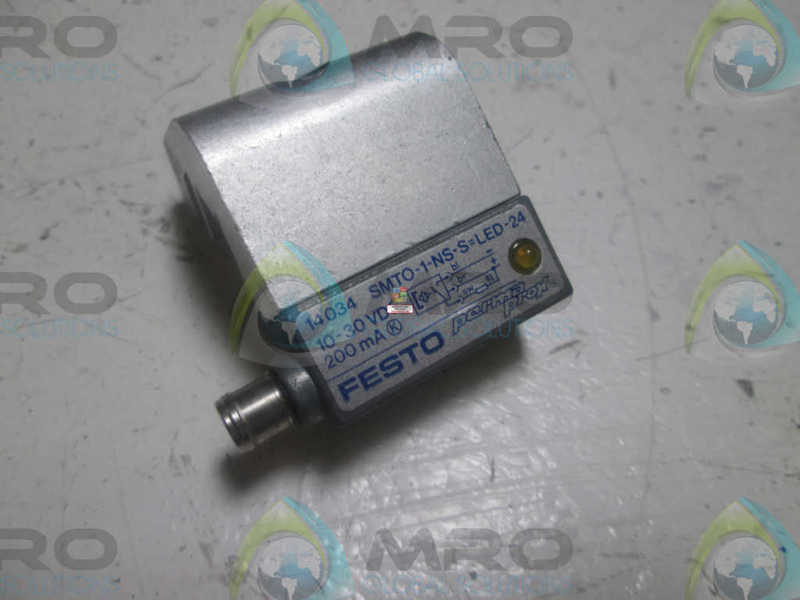 FESTO SMTO-1-NS-S=LED-24 PROXIMITY SENSOR (AS PICTURED)  UNMP
