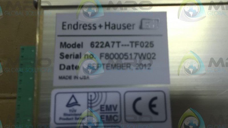 ENDRESS+HAUSER 622A7T-TF025 CONDUCTIVITY & TEMPERATURE MONITOR  NSNP
