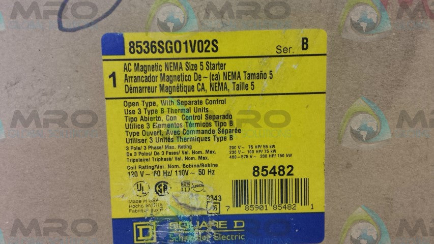 Square D 8536SGO1V02S NSFP ** GENUINE ** 8536 SGO1 V02 S