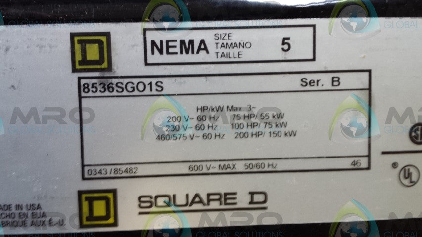 Square D 8536SGO1V02S NSFP ** GENUINE ** 8536 SGO1 V02 S