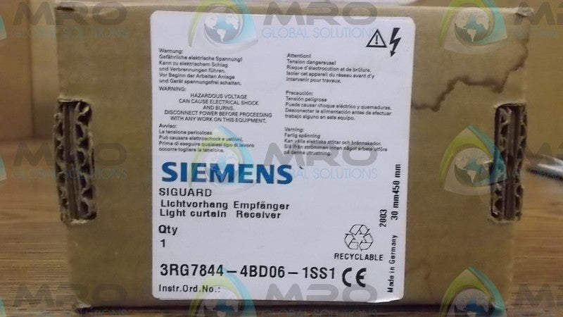 SIEMENS 3RG7844-4BD06-1SS1 LIGHT CURTAIN RECEIVER * FACTORY SEALED *