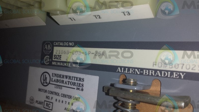 Allen Bradley 2106BCDB6P25R NSFP * GENUINE * 2106B CDB 6P 25R
