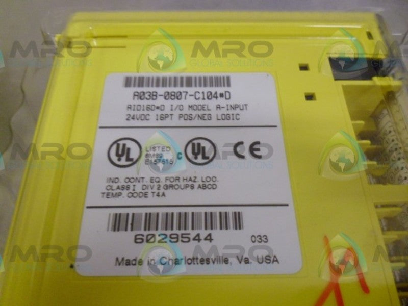 GE FANUC A03B-0807-C104#D I/O MODULE * FACTORY SEALED *