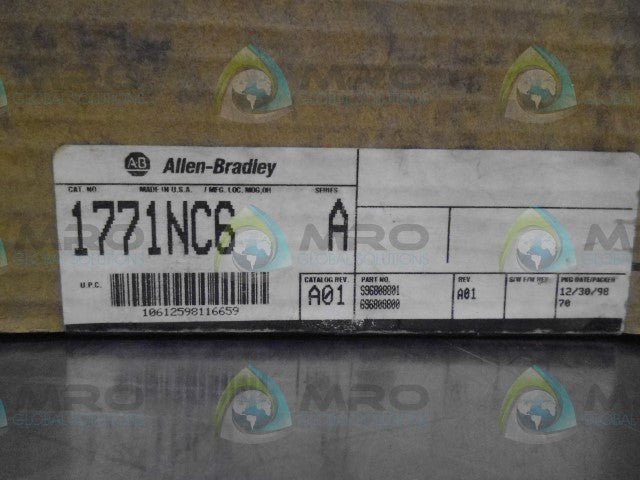 ALLEN BRADLEY 1771-NC6 SER. A ANALOG CABLE DATE: 1998 * FACTORY SEALED *