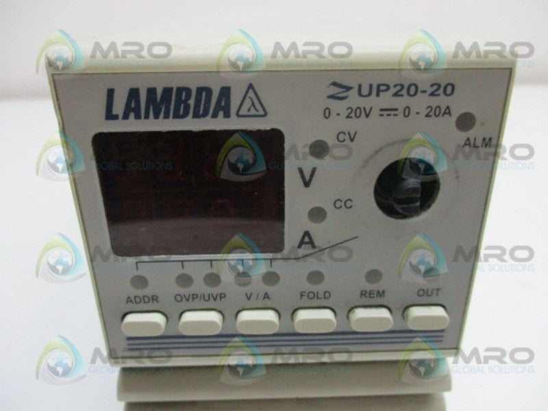 LAMBDA ZUP20-20 POWER SUPPLY  UNMP
