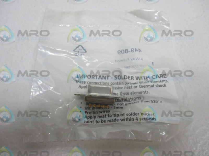 CINCH FDE-9ST2/1 449-809 SOCKET CONNECTOR * NEW IN FACTORY BAG *