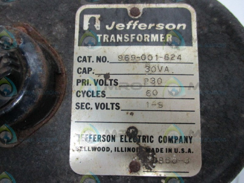JEFFERSON 969-001-624 ELECTRIC TRANSFORMER  UNMP