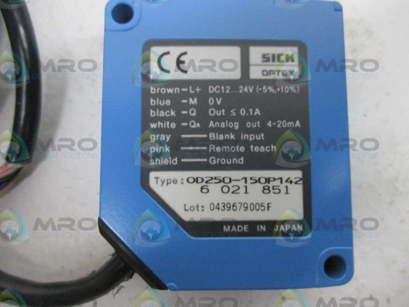 SICK OD250-150P142 DISPLACEMENT SENSOR  NSMP