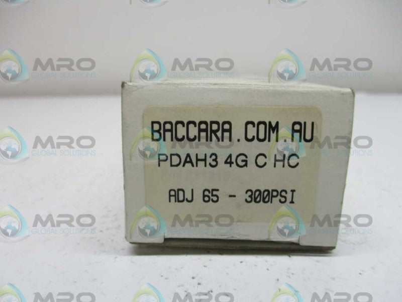 BACARRA PDAH34GCHC SENSOR PRESSURE SWITCH 65-300 PSI  NSMP