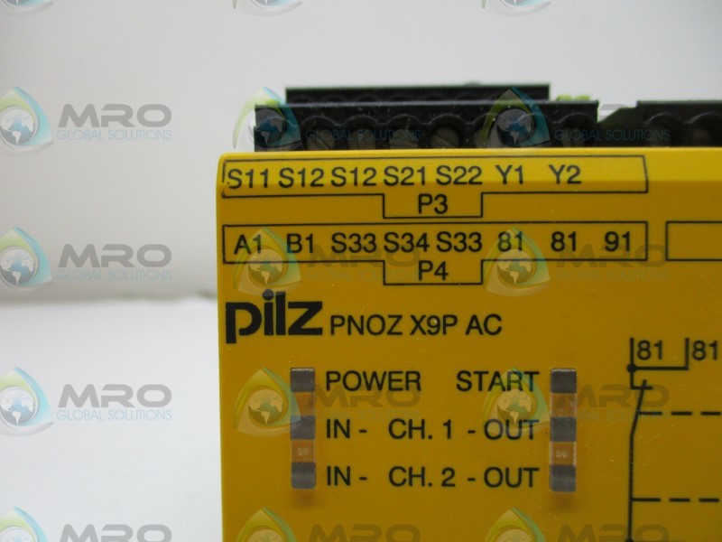 PILZ PN0ZX9P24VDC100-240VACDC7no2so 777606 SAFETY RELAY SWITCH  NSMP