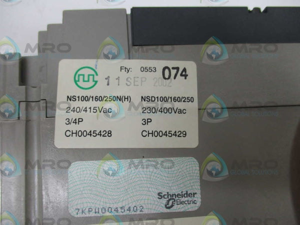 MERLIN GERIN NS100/160/250/N9(H) CIRCUIT BREAKER 25A  UNMP