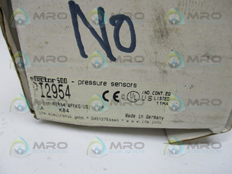 IFM EFECTOR PI2954 PRESSURE SENSOR  NSMP