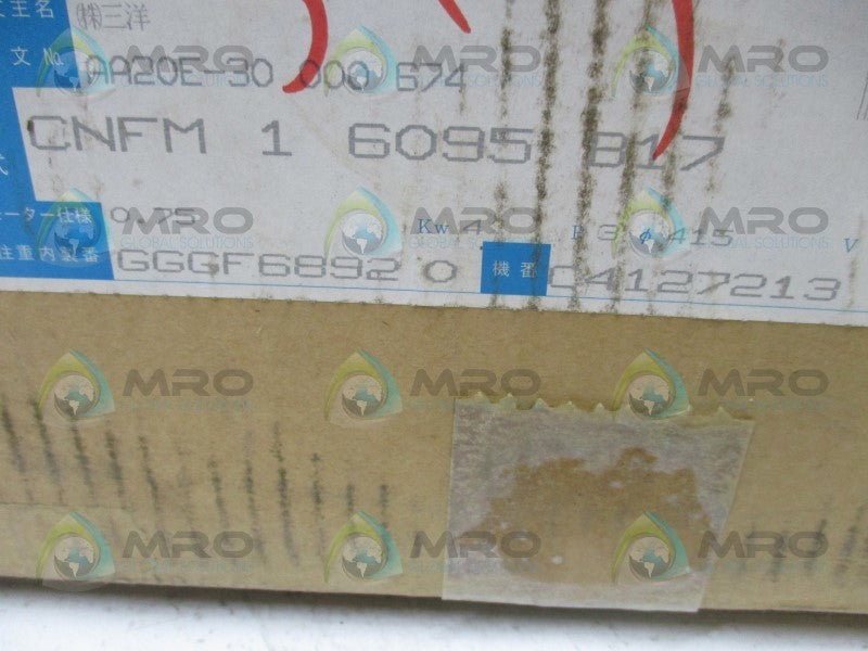 SUMITOMO CNFM1-6095-B-17 CYCLO GEARMOTOR 1500 RPM 17:1  NSMP