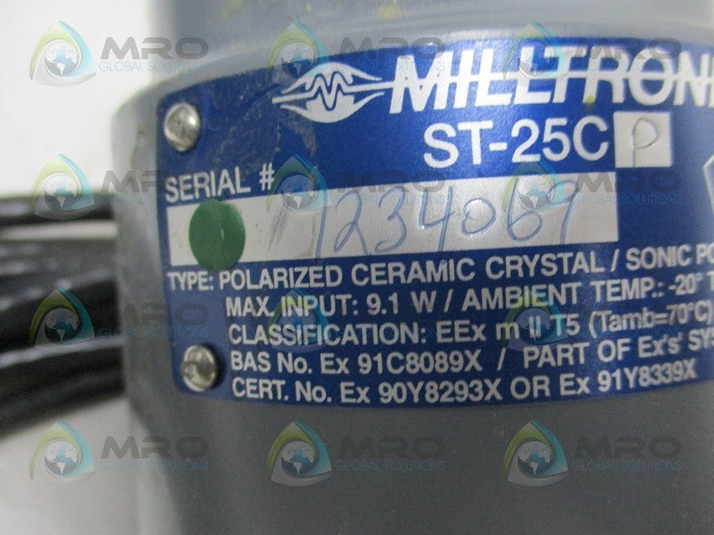 MILLTRONICS ST-25CP ULTRASONIC LEVEL TRANDUCER  NSMP