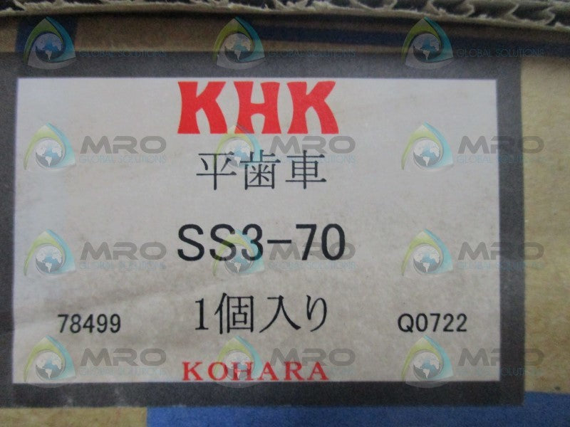 KHK SS3-70 SPUR GEAR  NSFS