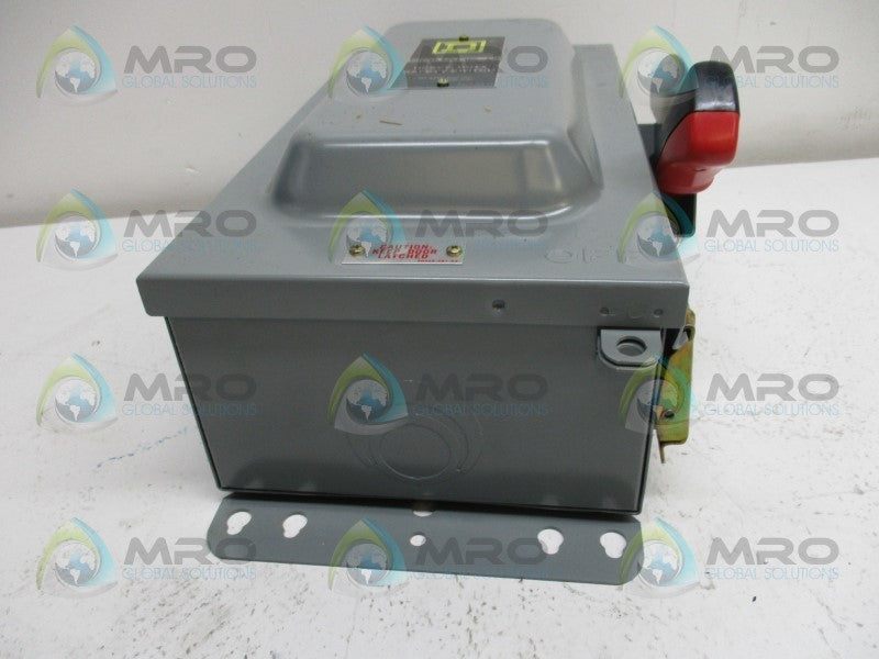 SQUARE D HU362A SAFETY SWITCH  NSMP