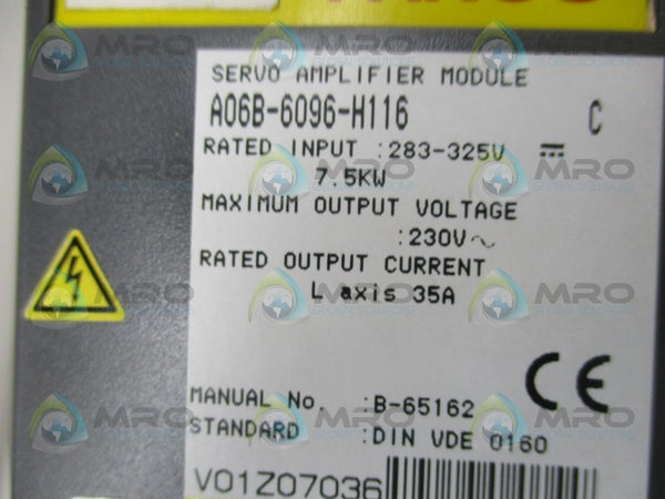 FANUC A06B-6096-H116 SERVO AMPLIIFIER   NSNP