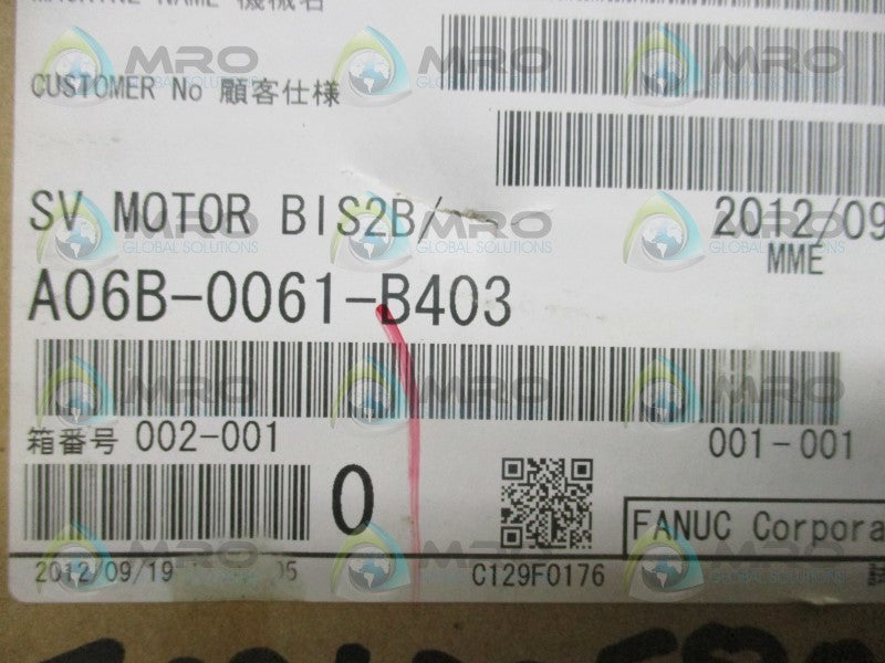 FANUC A06B-0061-B403 SERVO MOTOR  NSFS